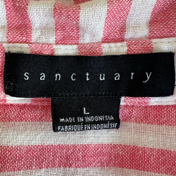 Sanctuary Pink and White Striped Button-Up - Picture 2 of 10